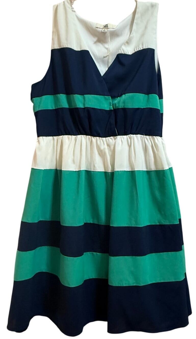 Ya Los Angeles Striped Sleeveless Mini Dress - Size Large - NWT